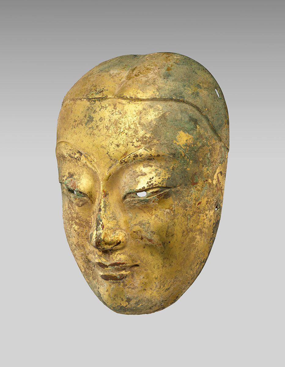 Funerary mask, Gilt bronze, China