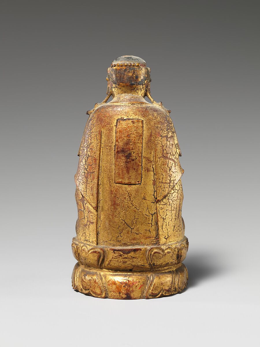 Bodhisattva Guanyin, Sandalwood with lacquer and gilding, single-woodblock construction, China