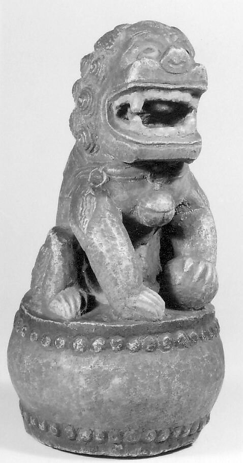 Statuette of Seated Dog, Marble, China 