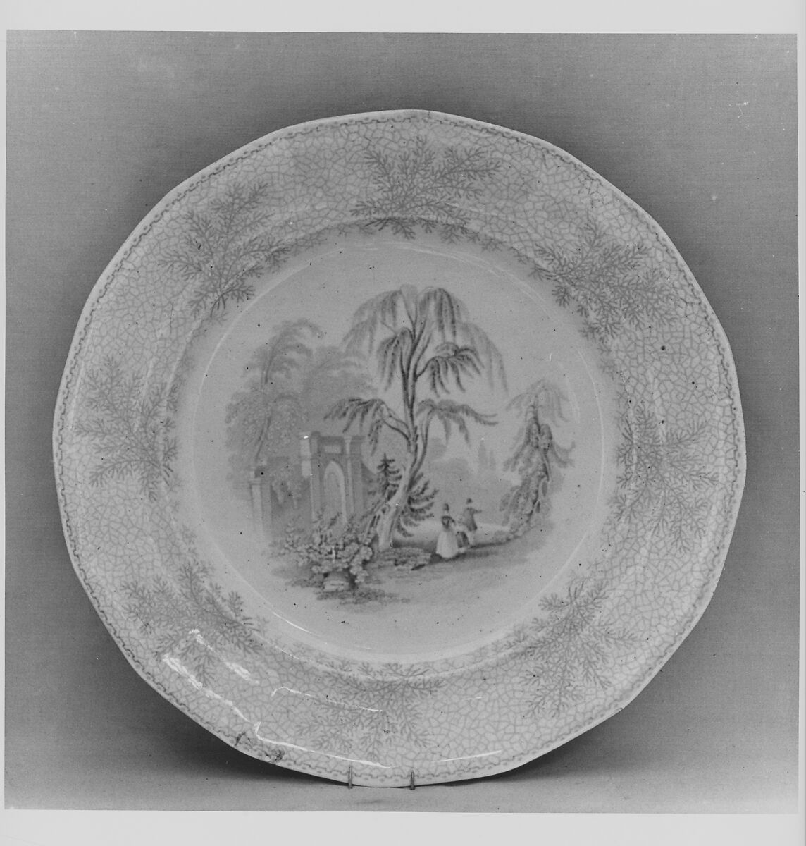 Plate, William Ridgway, Son &amp; Co. (active ca. 1836–48), Earthenware, transfer-printed, British (American market)