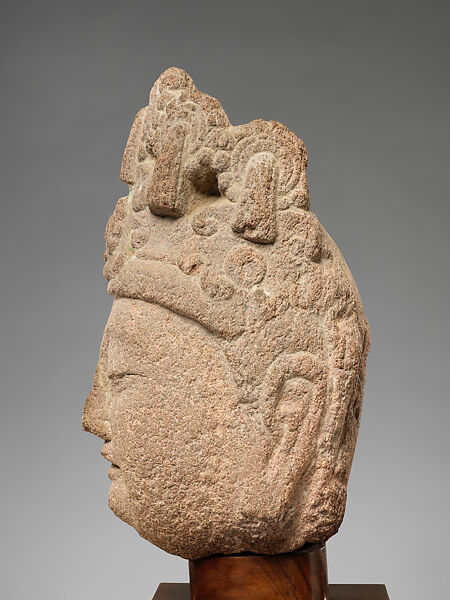 Buddhist Head with Jeweled Headdress, Sandstone, China