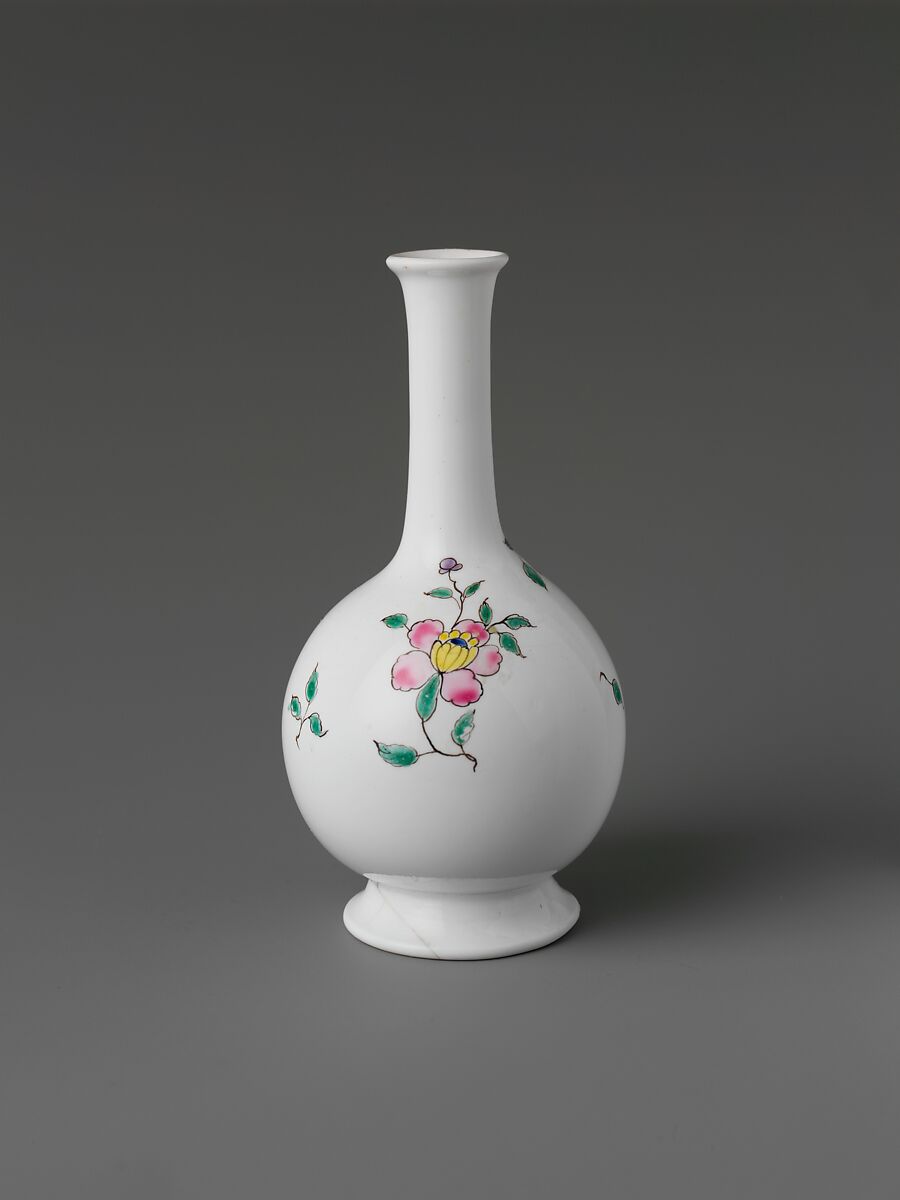 Bottle, Painted glass, British