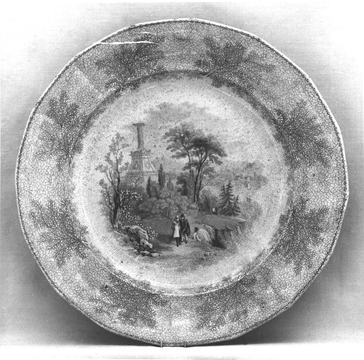 Plate, William Ridgway, Son &amp; Co. (active ca. 1836–48), Earthenware, transfer-printed, British (American market) 