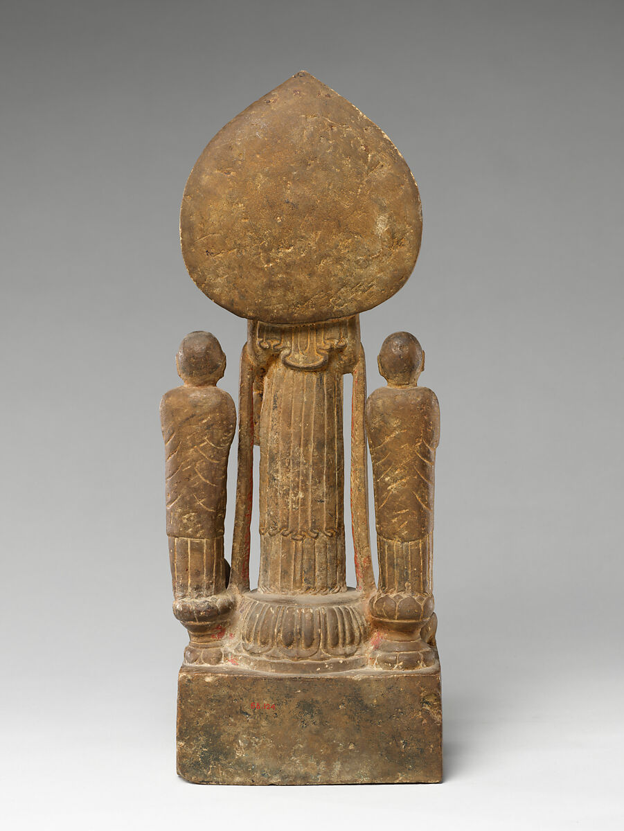 Buddha Maitreya with Ananda and Kasyapa, Limestone, China