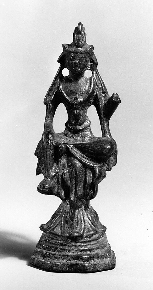 Seated bodhisattva, Bronze, China 