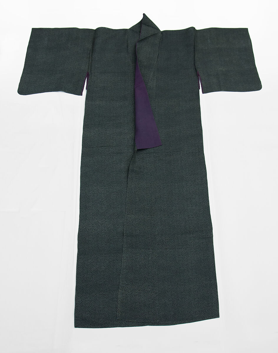 Robe (Kosode) with Ferns, Gauze-weave silk with stencil-dyeing, Japan 