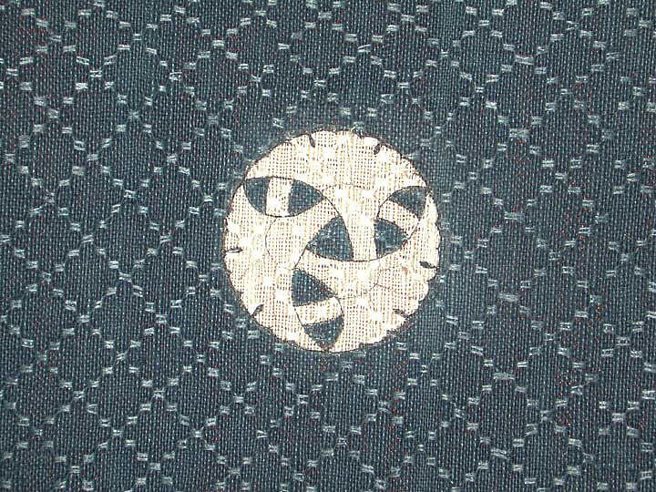 Kosode, Crests, perhaps bamboo, reserved in white., Japan