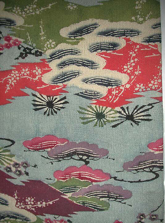 Robe, Resist-dyed and painted (bingata) silk crepe, Japan (Ryūkyū Islands)