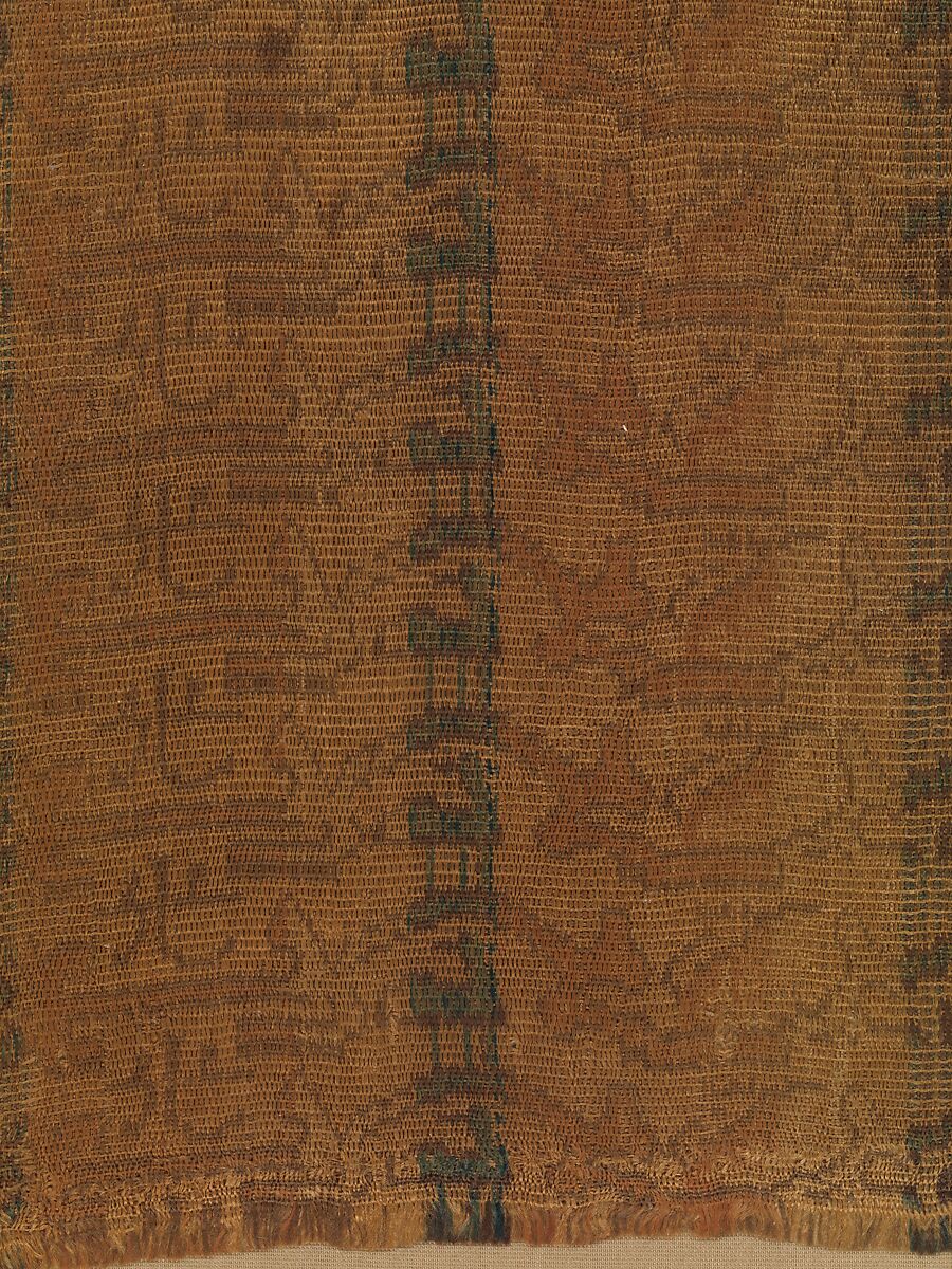 Textile with deer and a woven inscription, Warp-faced compound plain-weave silk, China