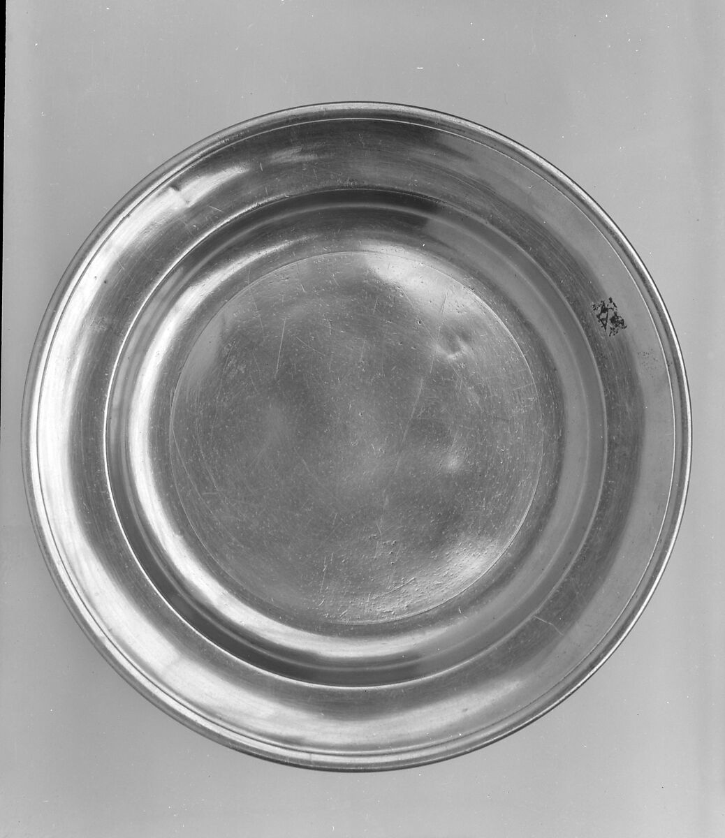 Plate, Spencer Stafford (1772–1844), Pewter, American 
