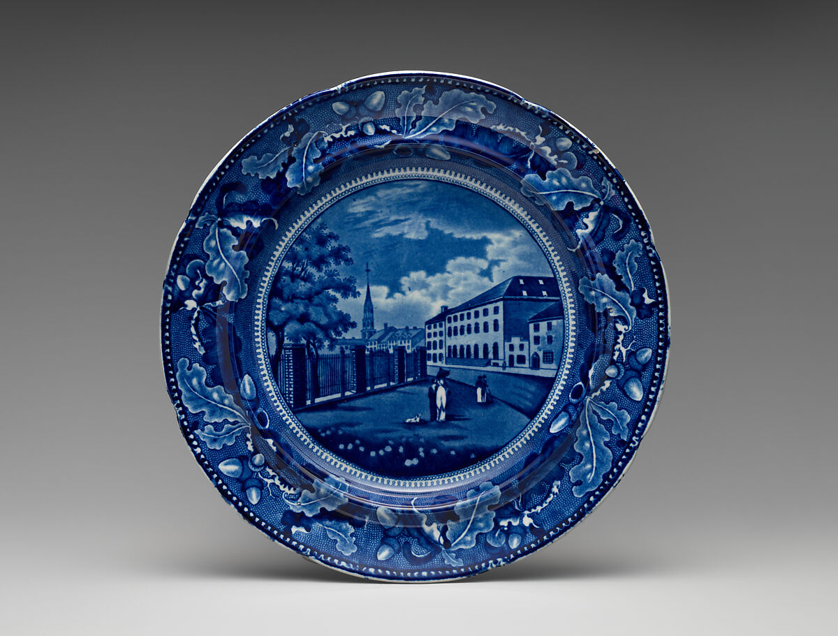 Plate, Ralph Stevenson &amp; Williams (active ca. 1825–27), Earthenware, transfer-printed, British (American market) 