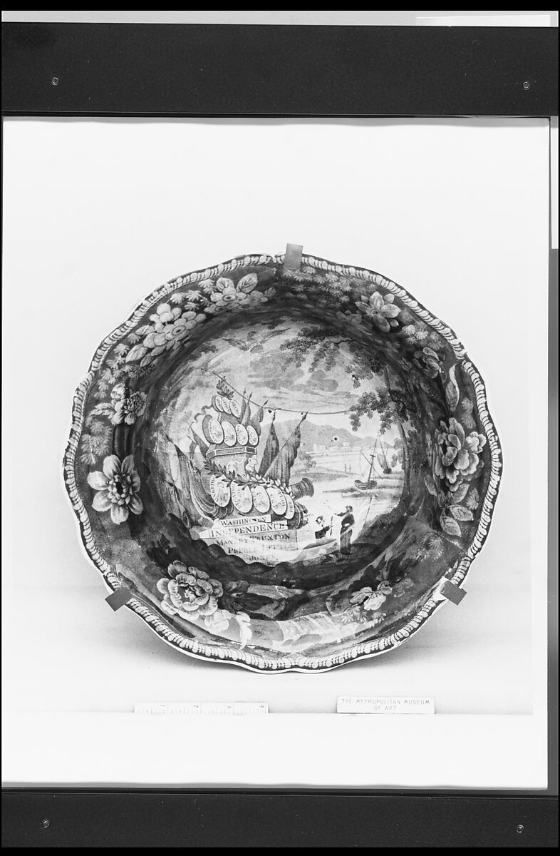 Plate, Possibly Ralph Stevenson &amp; Williams (active ca. 1825–27), Earthenware, transfer-printed, British (American market) 