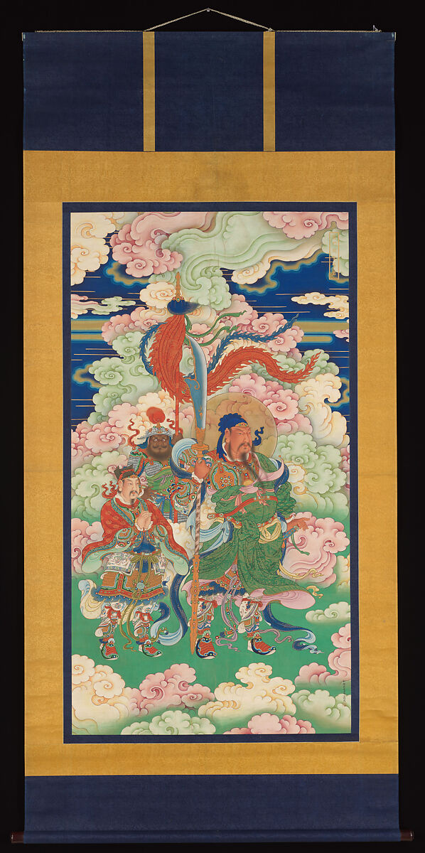 Guan Yu, Unidentified artist  , ca. 1700, Hanging scroll; ink, color, and gold on silk, China