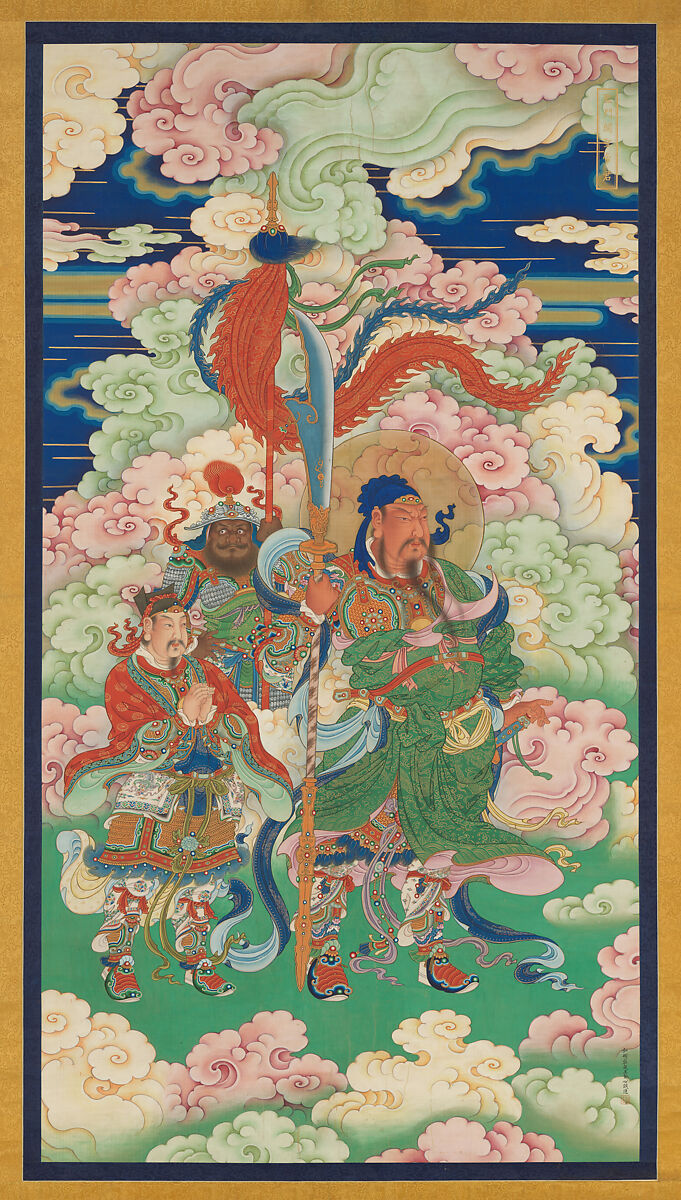 Guan Yu, Unidentified artist  , ca. 1700, Hanging scroll; ink, color, and gold on silk, China 