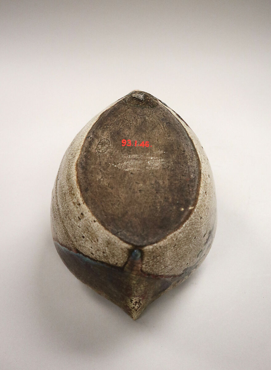 Bowl in the Shape of a Ladle, In the style of Shunzan, Seto ware, Oribe Revival type; glazed stoneware , Japan