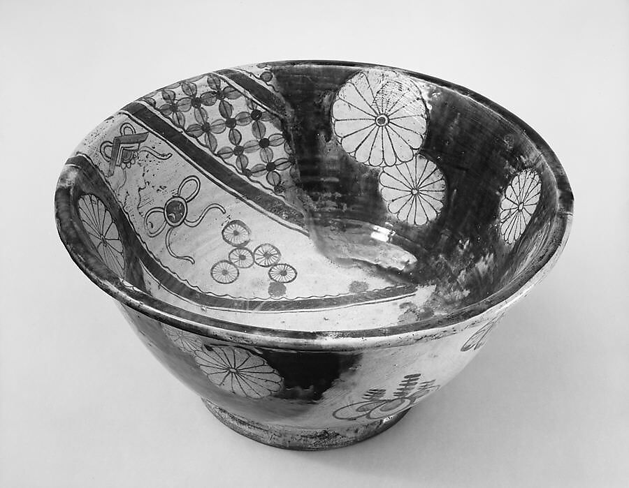 Bowl, Stoneware (Mino ware, Oribe type), Japan 