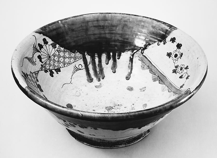 Bowl, Stoneware (Mino ware, Oribe type), Japan 