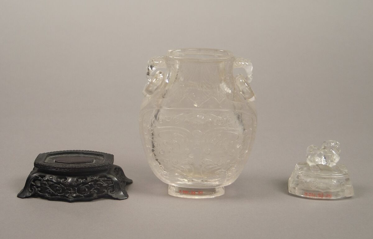 Covered vase, Rock crystal, China