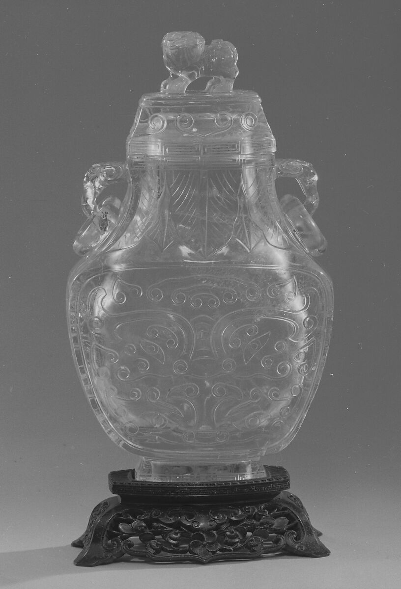 Covered vase, Rock crystal, China
