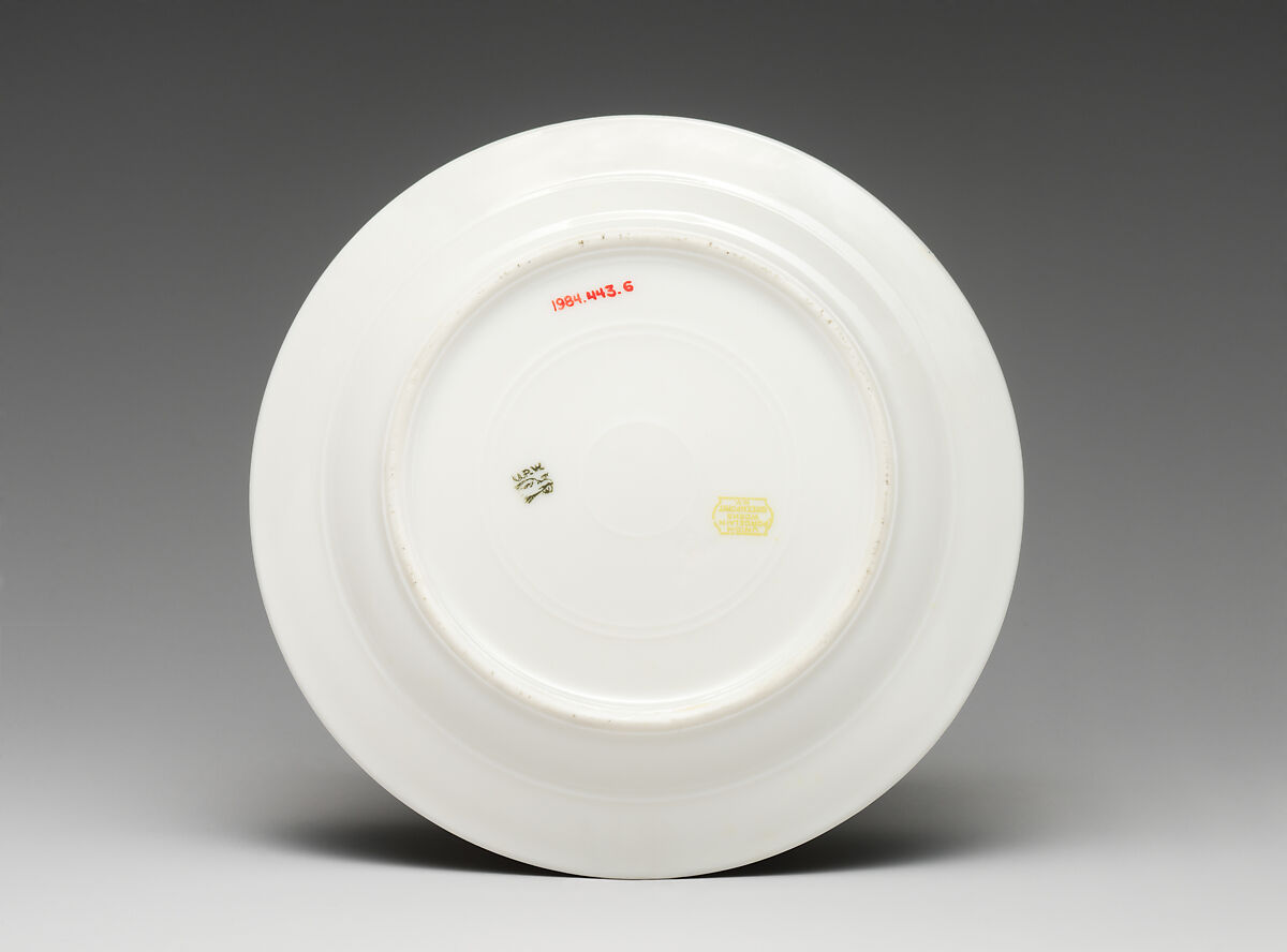 Plate, Union Porcelain Works (American, 1863–1922), Porcelain, American