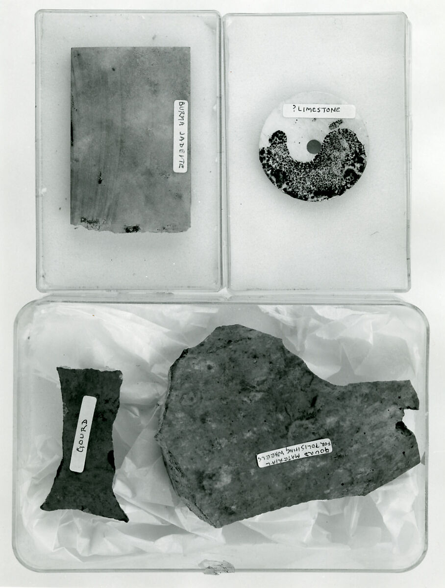 Plastic Box with Piece of Burma Jadeite, Jadeite, China