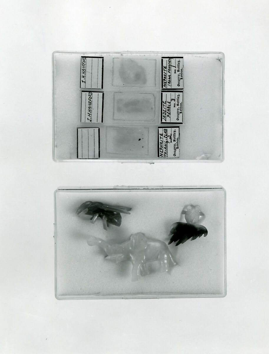 Section of Nephrite Mounted in a Microscope Slide, Jade (nephrite), China