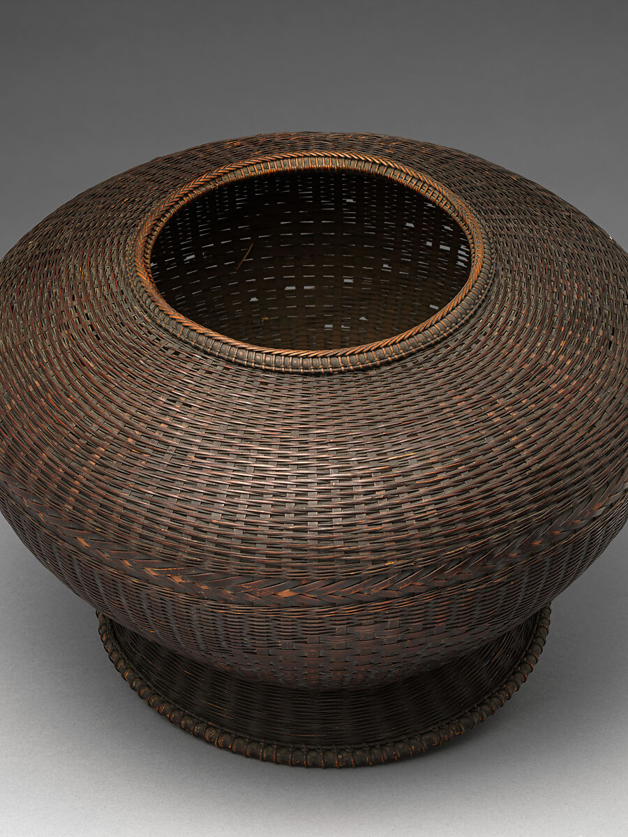 Basket for Peonies, Bamboo and rattan, Japan