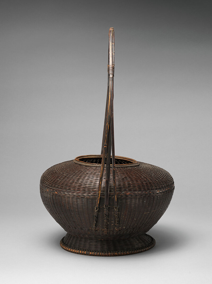 Basket for Peonies, Bamboo and rattan, Japan