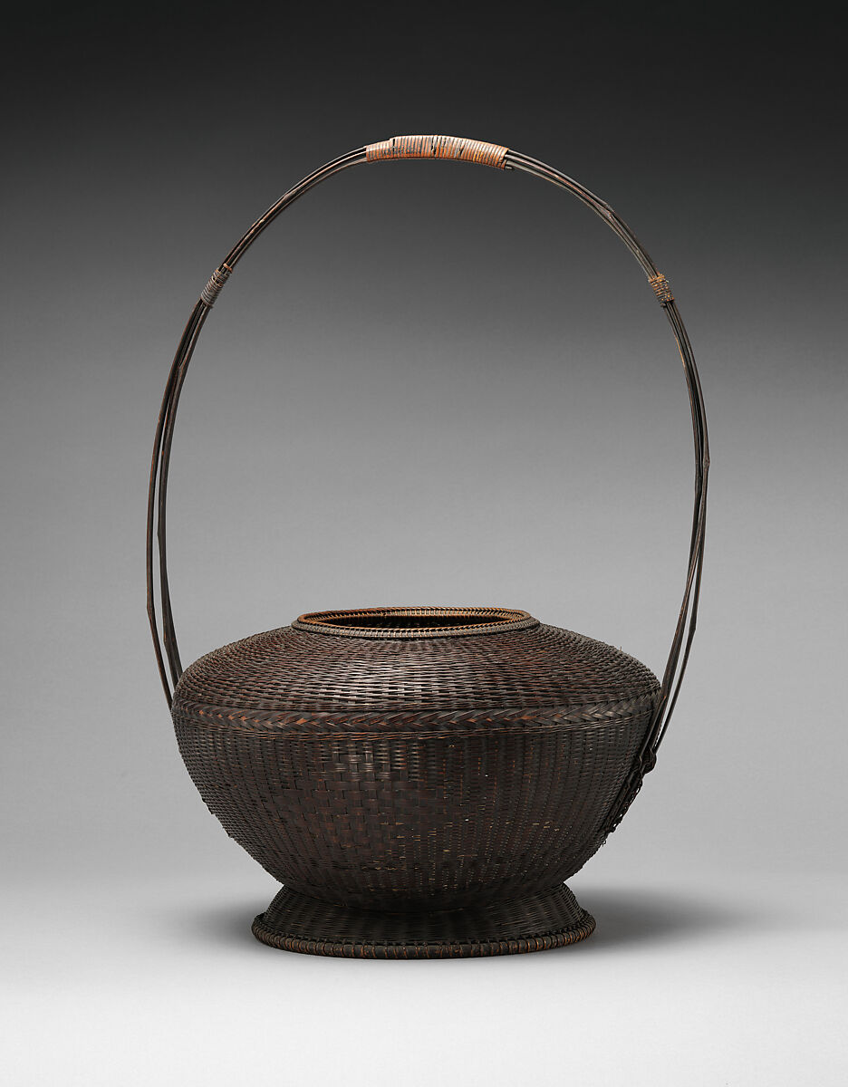 Basket for Peonies, Bamboo and rattan, Japan 