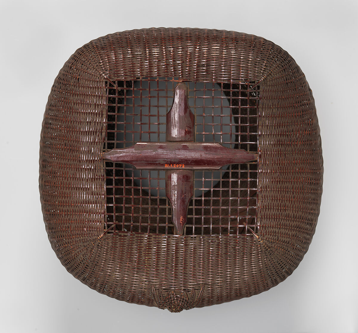 Fishing-Style Basket, Bamboo (madake) finished with lacquer, Japan