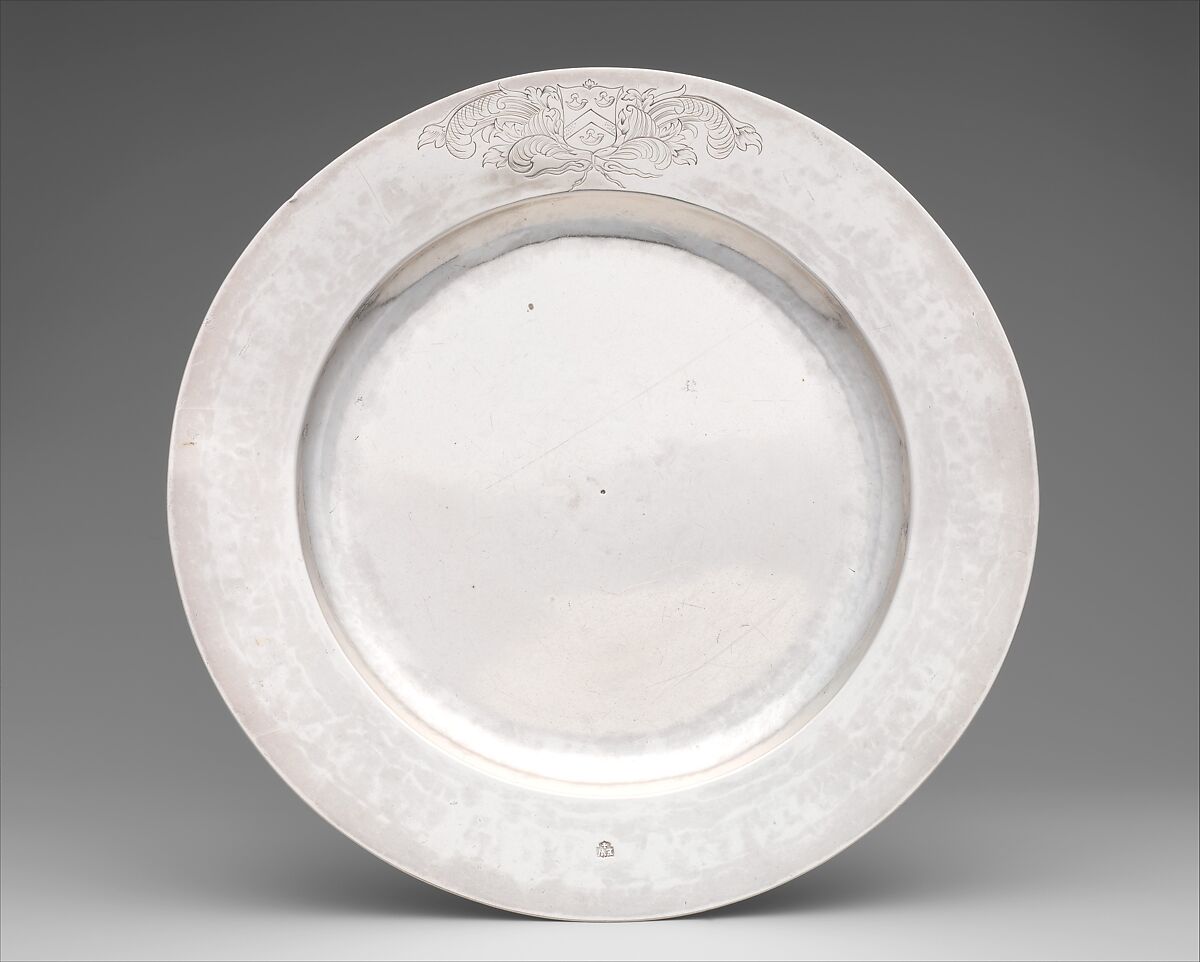 Plate, Edward Winslow (1669–1753), Silver, American 