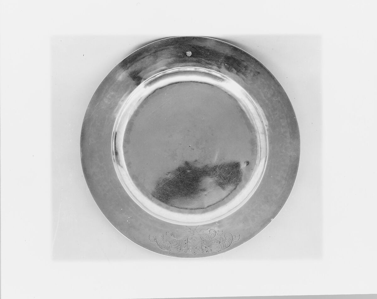 Plate, Edward Winslow (1669–1753), Silver, American