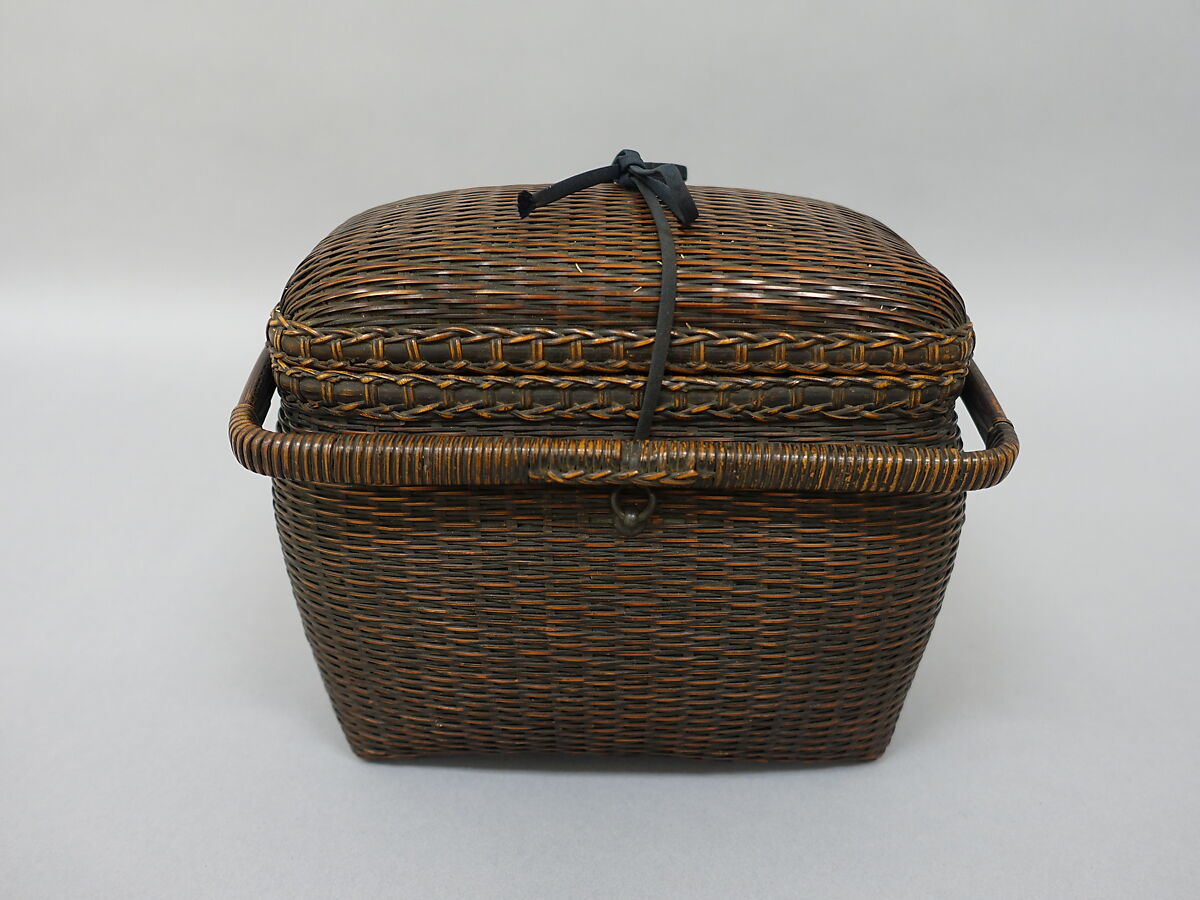 Basket with Removable Cover, Bamboo, Japan 