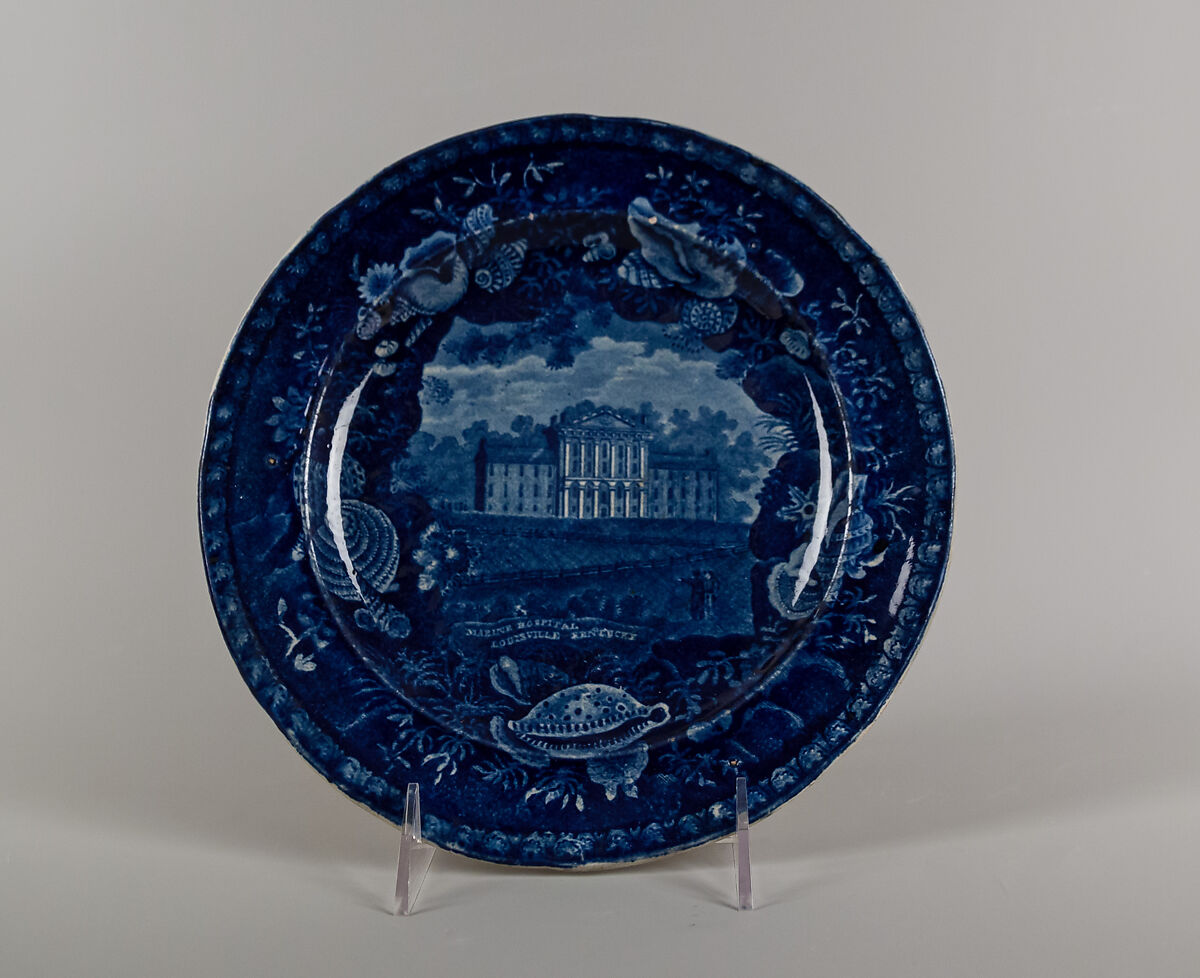 Plate, Enoch Wood &amp; Sons (British, active Burslem, 1818–46), Earthenware, transfer-printed, British (American market)