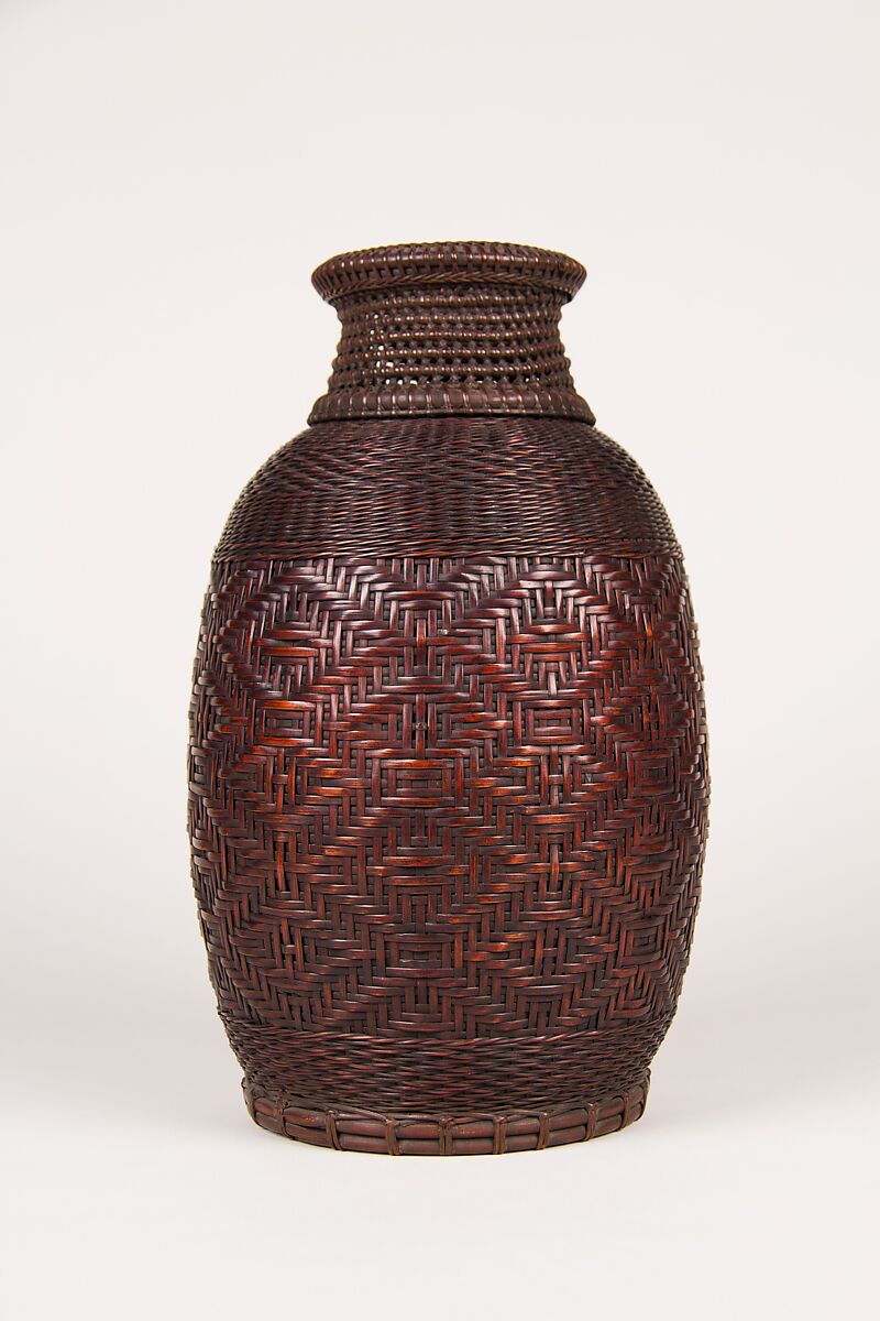 Chinese-Style Flower Basket (Karamono hanakago), Timber bamboo, dwarf bamboo, and rattan, Japan