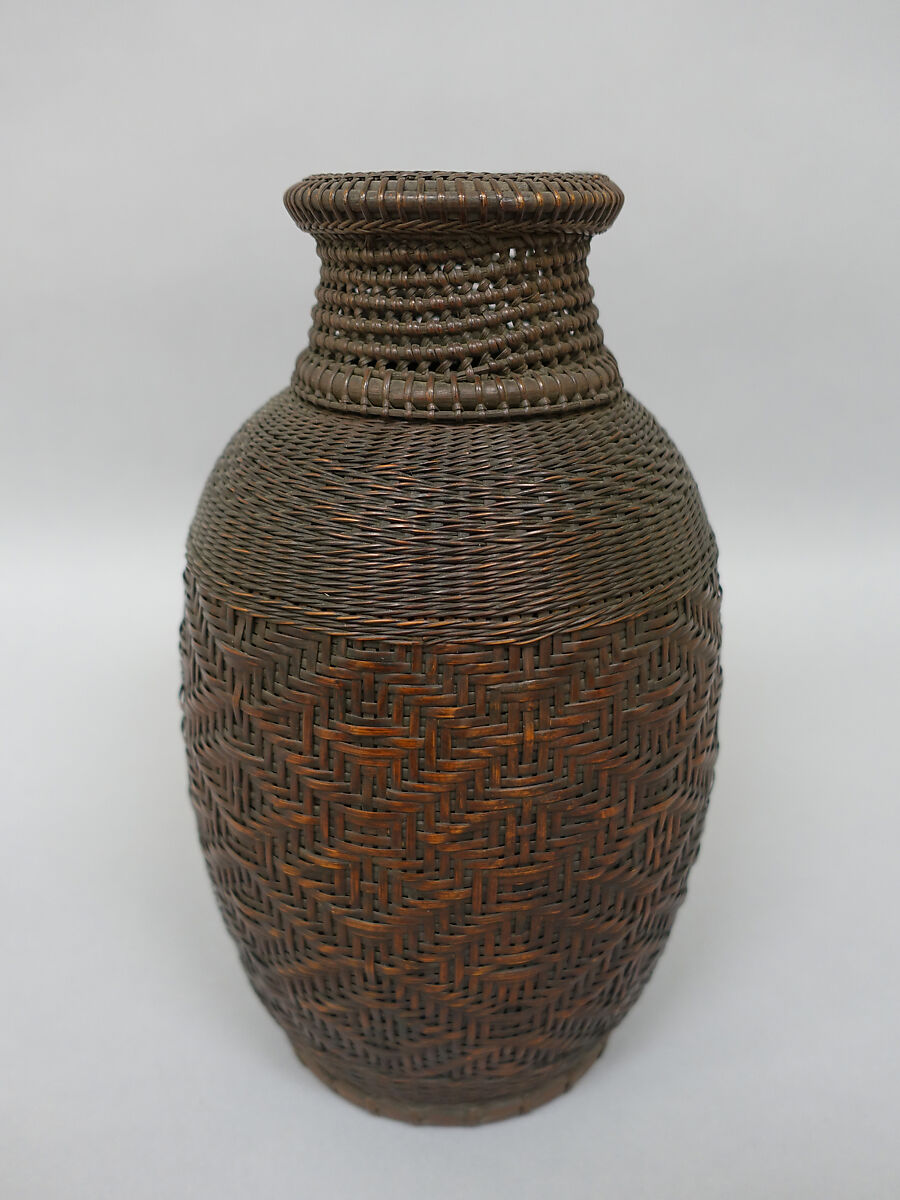 Chinese-Style Flower Basket (Karamono hanakago), Timber bamboo, dwarf bamboo, and rattan, Japan