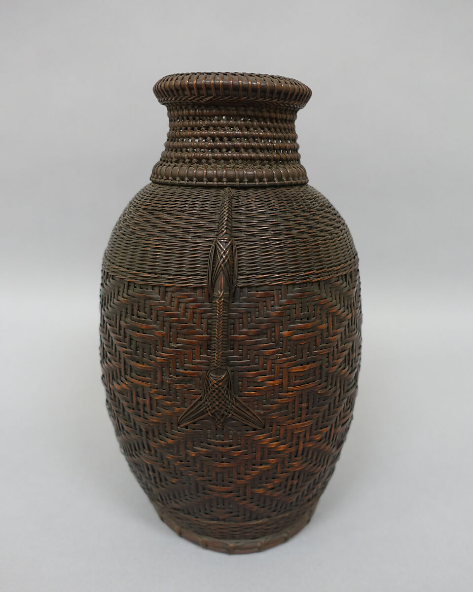 Chinese-Style Flower Basket (Karamono hanakago), Timber bamboo, dwarf bamboo, and rattan, Japan 