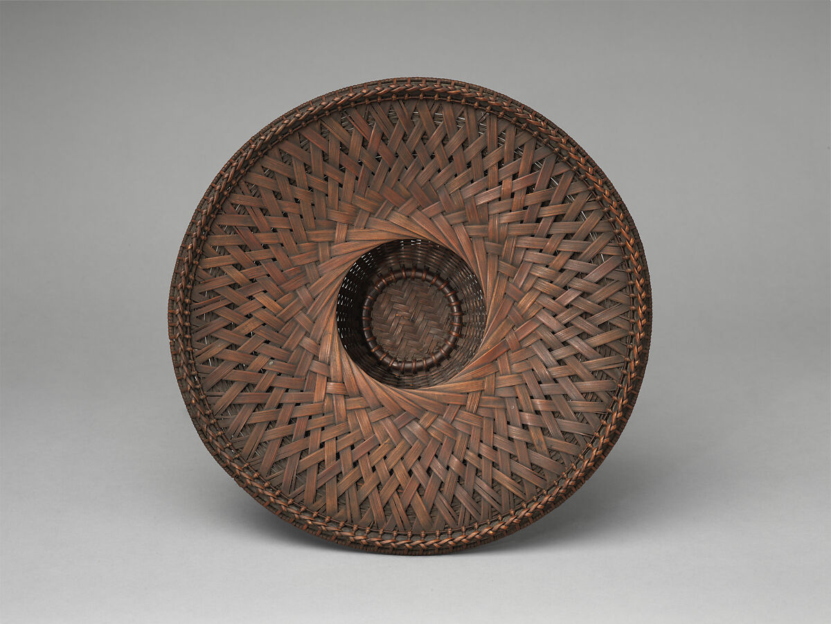 Flower Basket, Bamboo, lacquer, Japan