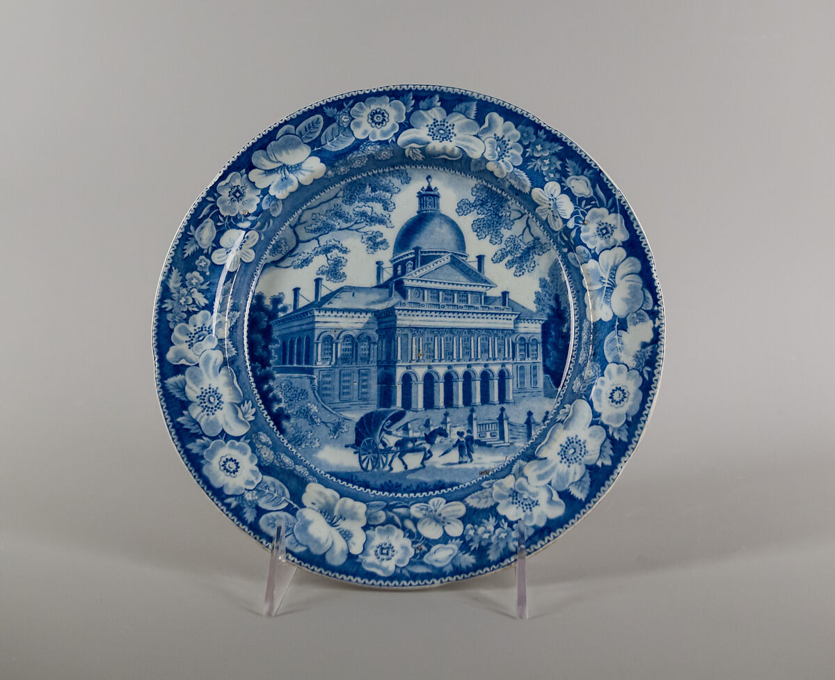 Plate, Enoch Wood &amp; Sons (British, active Burslem, 1818–46), Earthenware, transfer-printed, British (American market)