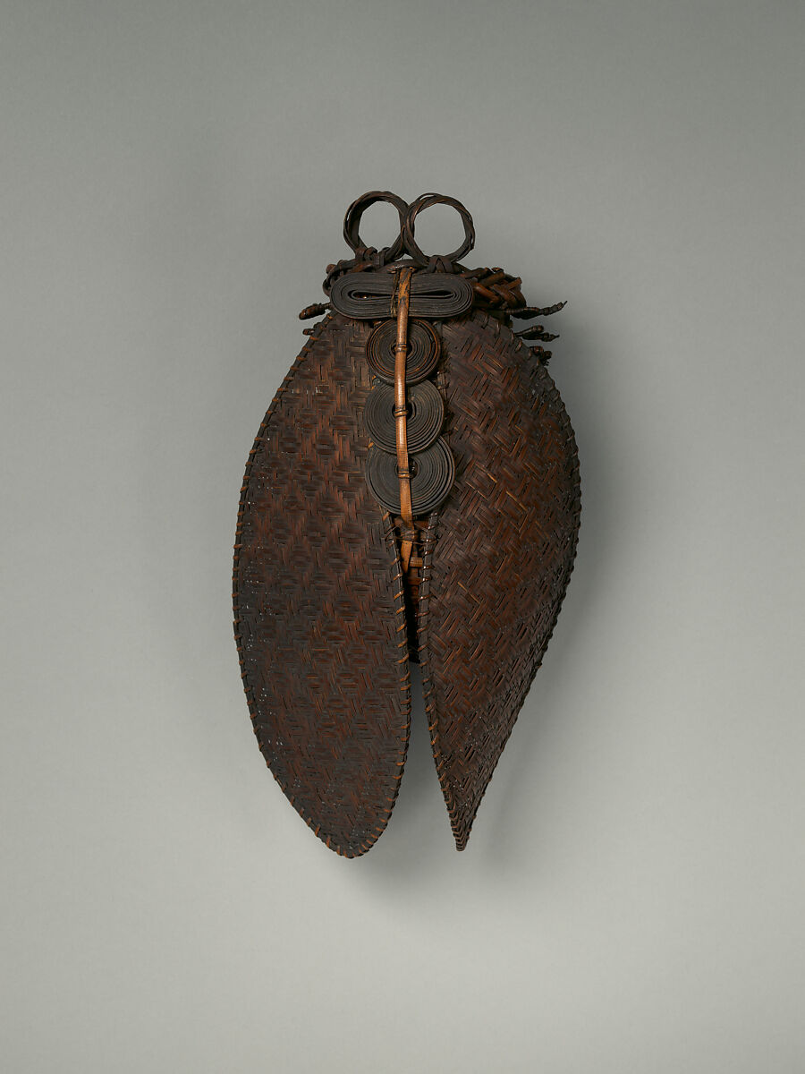 Hanging Flower Basket (Kake-hanakago) in the Shape of a Cicada, Rattan, Japan 