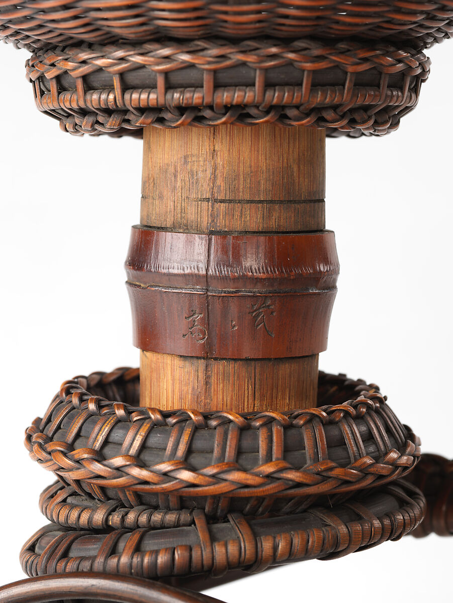 Flower Basket (Hanakago) in the Shape of a Flower, Bamboo, rattan, Japan