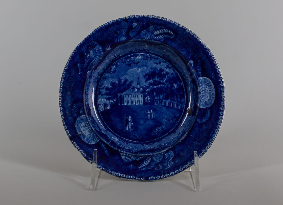 Plate, Enoch Wood &amp; Sons (British, active Burslem, 1818–46), Earthenware, transfer-printed, British (American market)