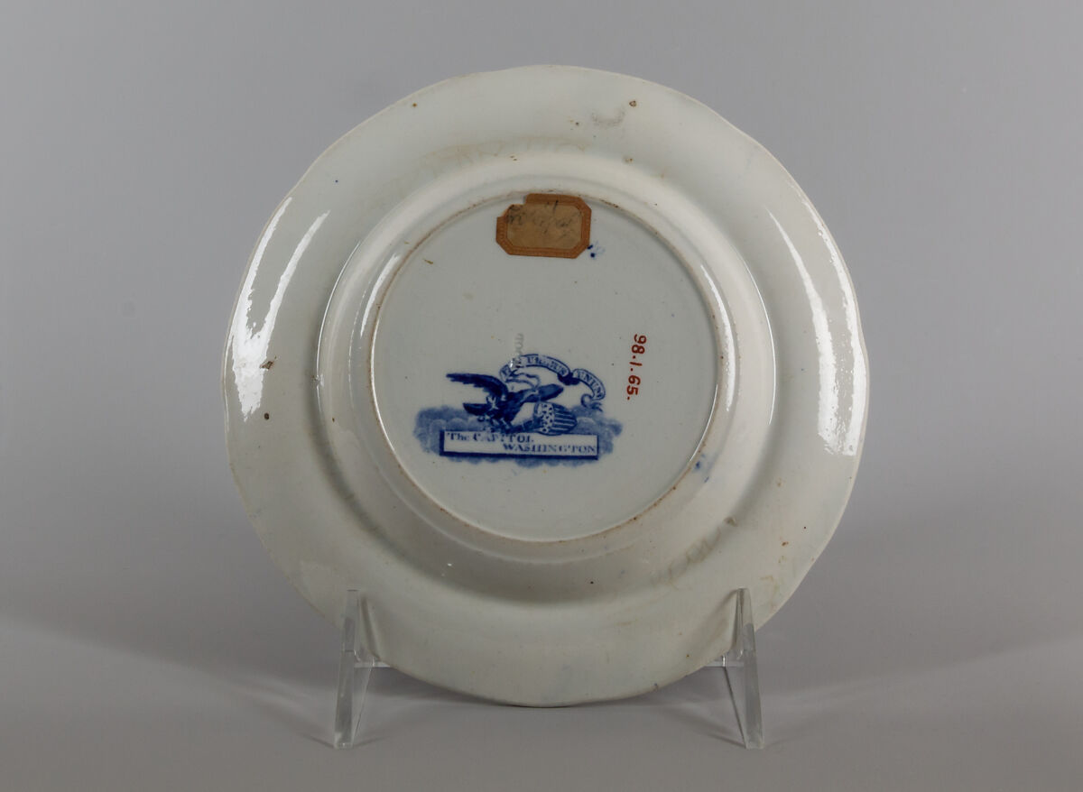 Plate, Enoch Wood &amp; Sons (British, active Burslem, 1818–46), Earthenware, transfer-printed, British (American market)