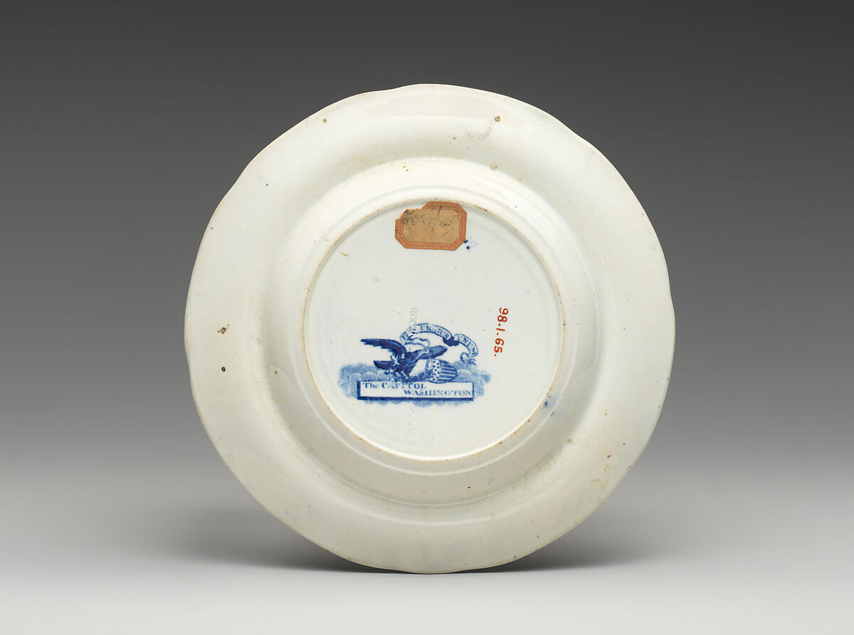 Plate, Enoch Wood &amp; Sons (British, active Burslem, 1818–46), Earthenware, transfer-printed, British (American market)