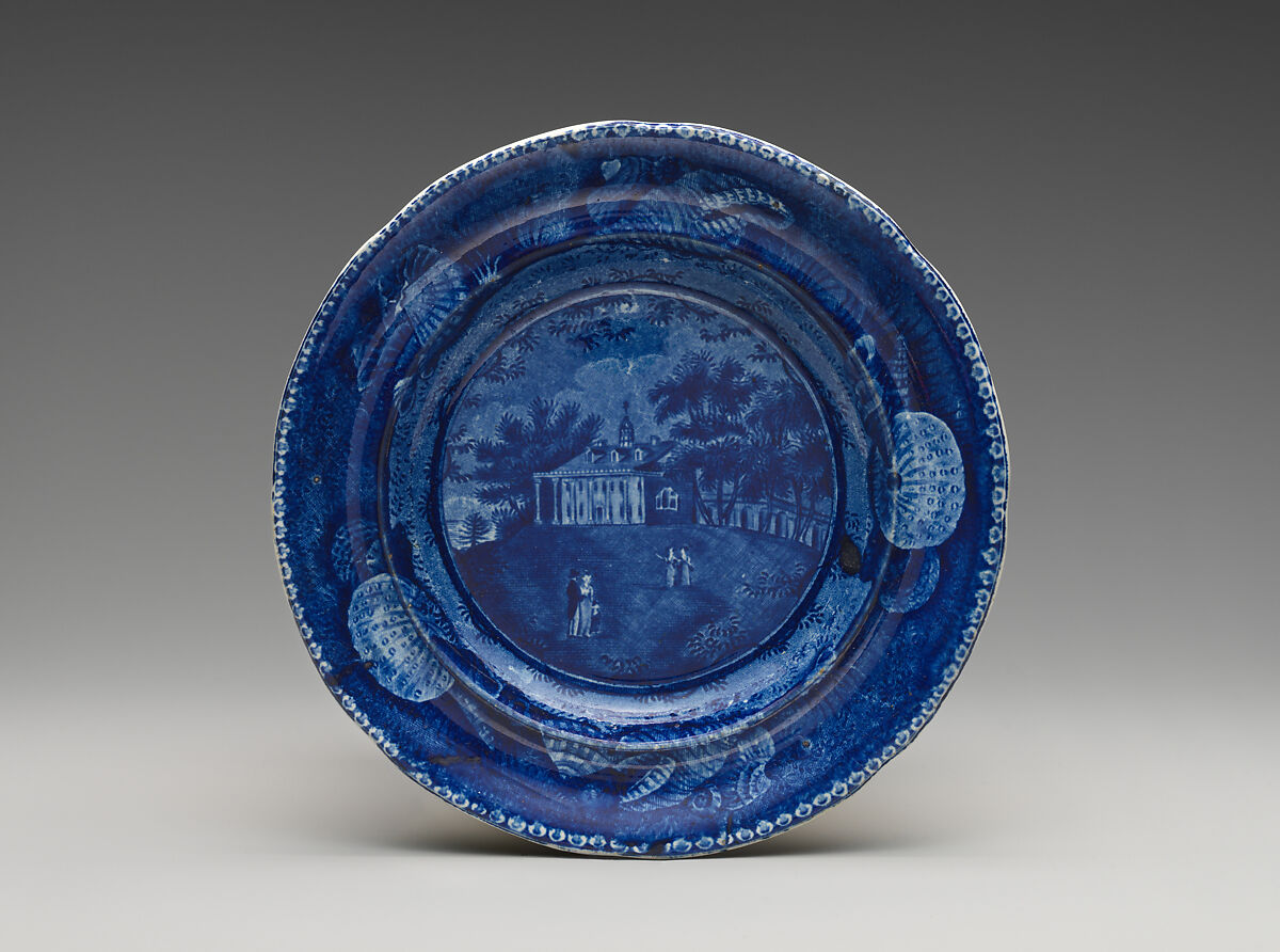 Plate, Enoch Wood &amp; Sons (British, active Burslem, 1818–46), Earthenware, transfer-printed, British (American market) 