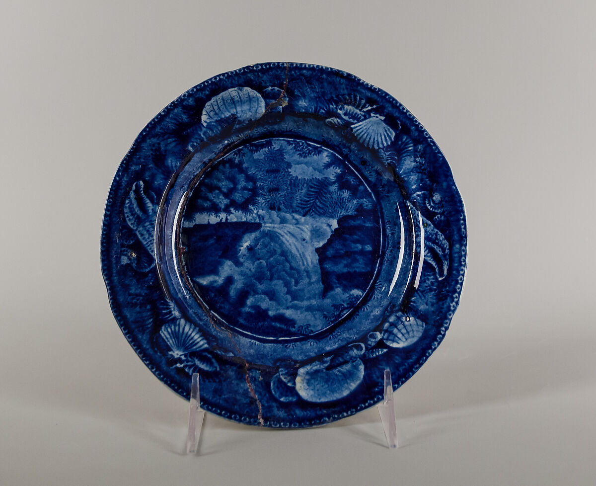 Plate, Enoch Wood &amp; Sons (British, active Burslem, 1818–46), Earthenware, transfer-printed, British (American market)