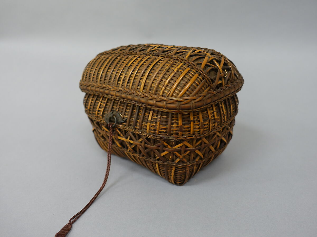 Covered Basket, Rattan, Japan