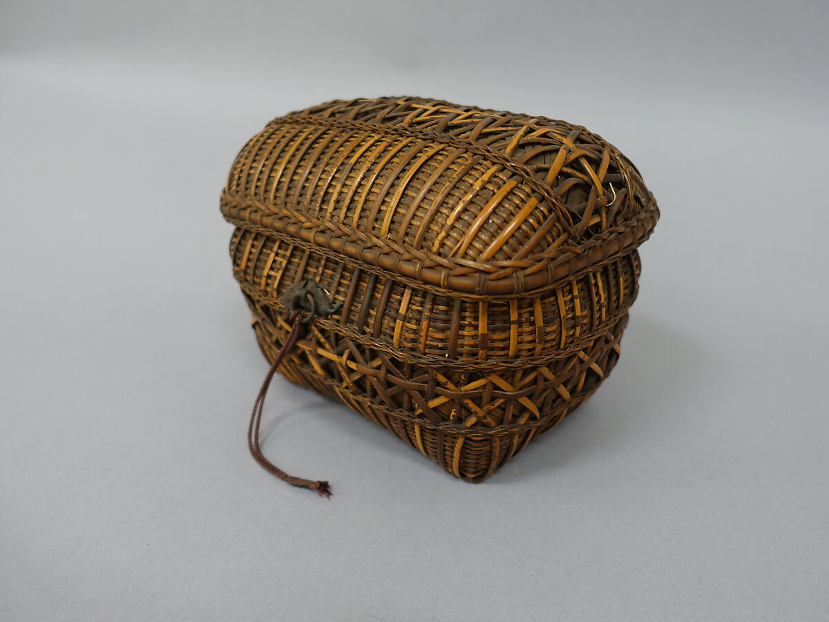 Covered Basket, Rattan, Japan