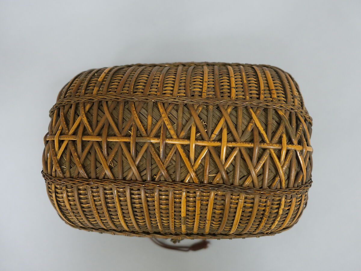 Covered Basket, Rattan, Japan