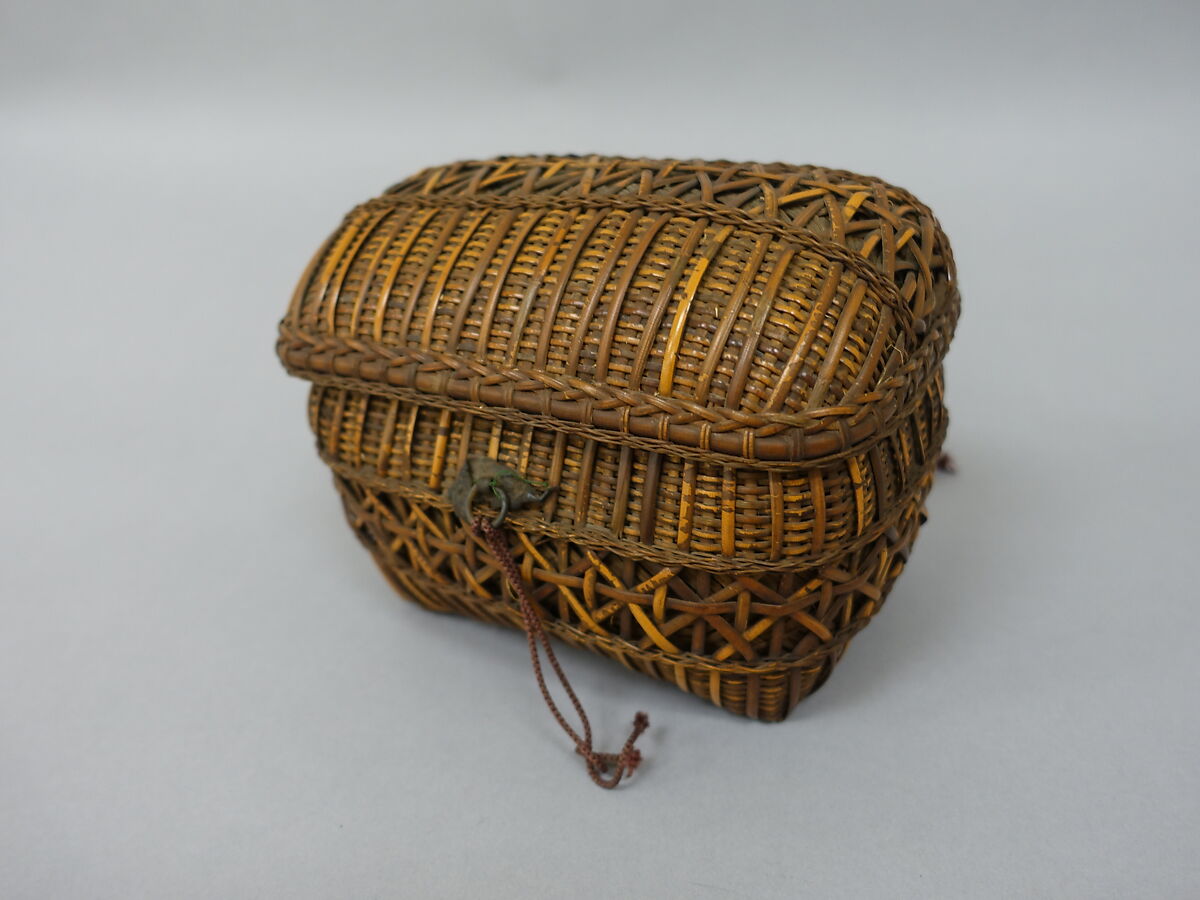 Covered Basket, Rattan, Japan